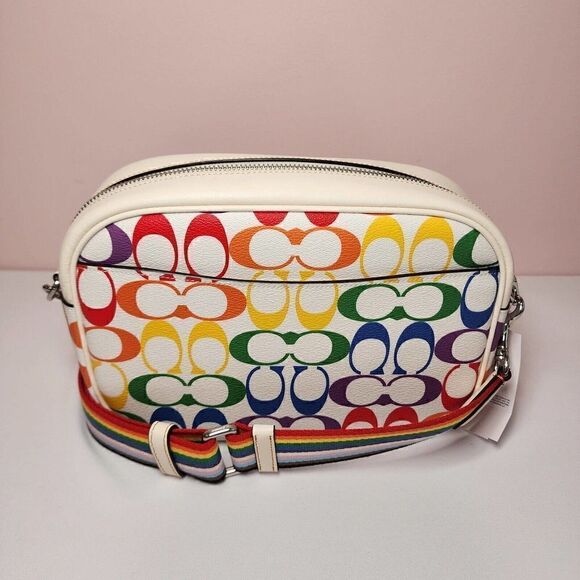 COACH CA175 Jamie Camera Crossbody Bag Rainbow Signature Pride - Picture 7 of 8
